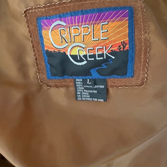 CRIPPLE CREEK Suede Fringe Jacket / Size 14 - Picture 4 of 9